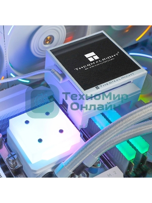 Водяное охлаждение для процессора Thermalright Hyper Vision 360 (360mm, LED, White, ARGB/Fans: 3x120mm, 69CFM, 27dBA, 2150RPM/Pump height 68mm, 6400RPM, Rad thickness 27mm/S: 1700, 1200, 1851, 115X, 2011, 2066, AM5, AM4)