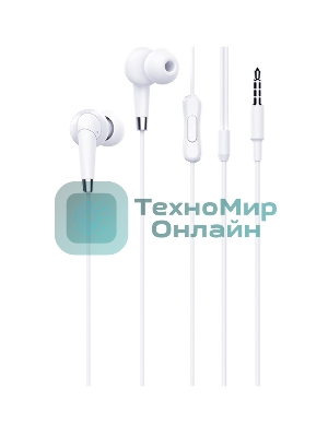 Проводные наушники Hoco M58 Amazing белый, внутриканальные, Jack 3.5 мм