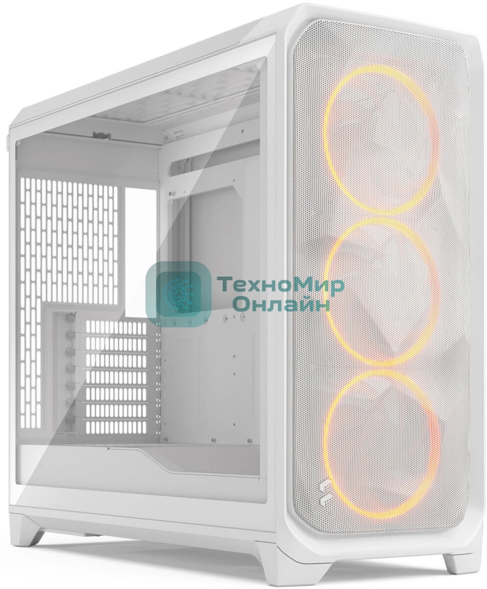Корпус Fractal Design Meshify 3 XL White RGB TG Clear Tint, Midi-Tower, белый, 3 x 140 мм