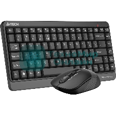 Комплект клавиатура+мышь A4Tech FStyler FG1110 беспроводной, USB, 2000 DPI, чёрный/серый