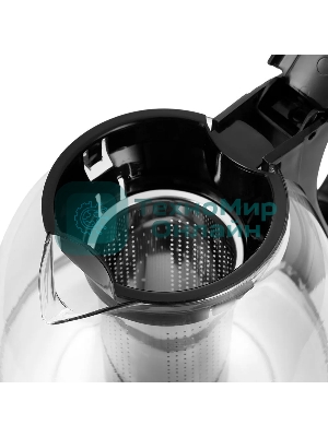 Чайный набор Kitfort КТ-6180 2 л, 1500 Вт, черный (корпус: стекло)