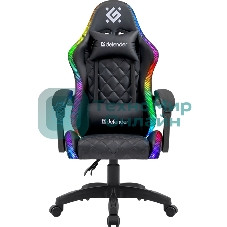 Кресло Defender ENERGY черный, экокожа, 120 кг, механизм качания