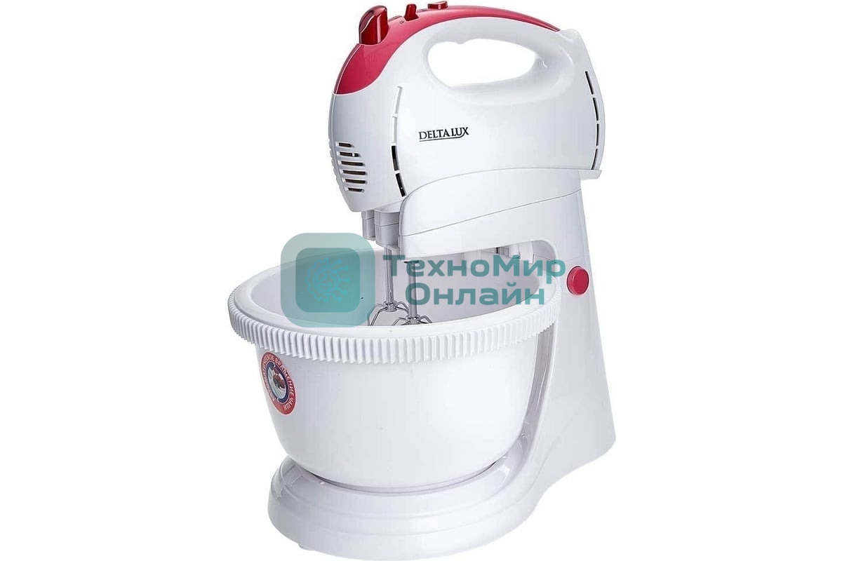 Миксер Delta LUX DL-5071C белый/розовым
