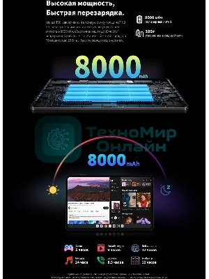 Планшет Teclast T60 8/256Gb серый