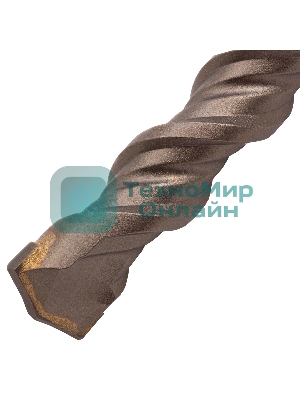 Бур по бетону Denzel двойная спираль, Cobalt W-tip, 18x310 мм, SDS PLUS