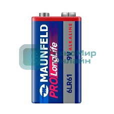 Батарейки Maunfeld PRO Long Life Alkaline 9V(6LR61) MB9-BL1, блистер 1 шт.