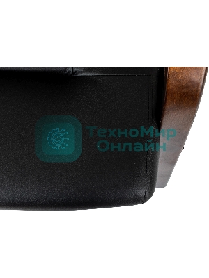 Кресло офисное Бюрократ T-9928WALNUT-CF черный, кожа, на ножках, дерево