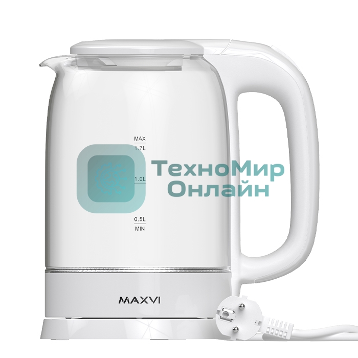 Чайник электрический Maxvi KE1741G белый