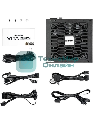 Блок питания Chieftec Vita SM3 BPX-750-C (ATX 3.1, 750W, 80 PLUS BRONZE, Active PFC, 120мм fan, Semi-modular Cable Management) Retail