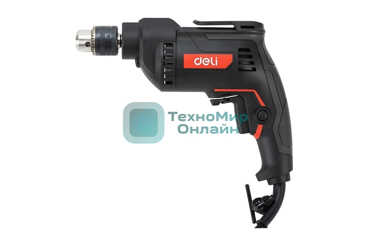 Дрель Deli DE-DZ10-2E, 500 Вт, сетевая, безударная