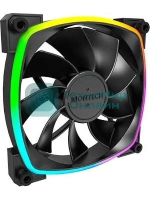 Вентилятор для корпуса Montech RX120 Reverse ARGb 120х120x25 черный 4-pin 27дБ (RX120 PWM BLACK) Ret