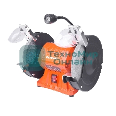 Станок заточной PATRIOT Expert GM 200 L, подсветка, 550Вт, 2980об/мин, 200мм диск, А36/А60 зерн, посадочный 16 мм, асинхронный, адаптер на круги 32 мм