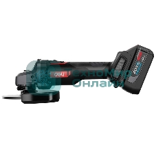 Угловая шлифовальная машина аккумуляторная Deli DE-JM20-2D4, (2АКБ*4А·ч + ЗУ, 20В, 125мм, М14, 3500/6000/10000об/мин, сумка)