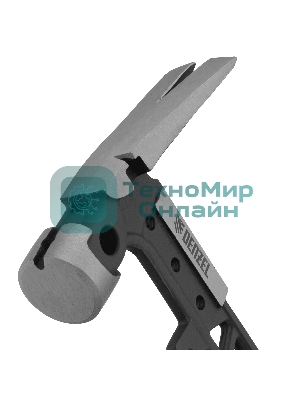 Молоток строительный Denzel 450 г, цельнокованый, боек с магнитом, двухкомп. обрезин. рук-ка