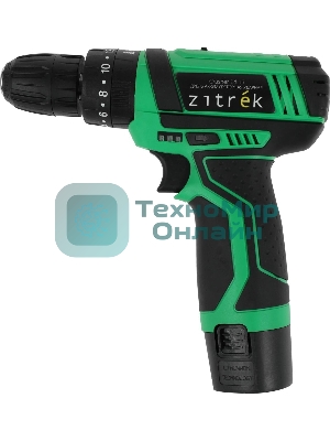 Дрель-шуруповерт аккумуляторная Zitrek Crusher 063-4054, Аккумуляторная, 12В, 2 АКБ, Ударная, Кейс
