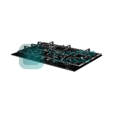 Газовая варочная поверхность Kuppersberg, закаленное стекло, ширина 70 см, 5 газовых конфорок, WOK конфорка(3,8 кВт), автоподжиг, газ-контроль, чугунные решетки, цвет чёрный