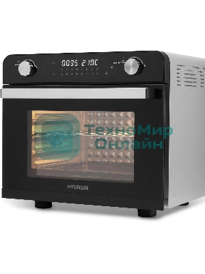 Мини-печь Hyundai MIO-HY087 36 л, 1700 Вт, серебристый/черный