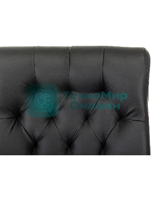 Кресло офисное Бюрократ T-9928WALNUT-CF черный, кожа, на ножках, дерево