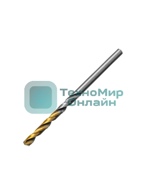 Сверло спиральное по металлу Denzel 3,5 x 70 мм, Р6М5, Golden Tip, 2 шт.