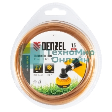 Леска для триммера Denzel круглая, 2,7мм х 15м, блистер