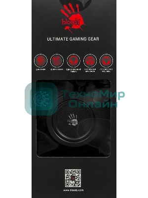 Гарнитура Bloody G525 чёрный, проводная, подсветка
