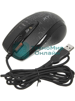 Мышь проводная A4Tech F5 черный, 3000 dpi, USB, кнопки - 7