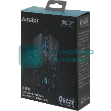 Мышь проводная A4Tech X89 Maze черный, 2400 dpi, USB, кнопки - 8