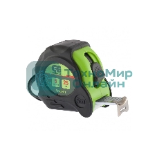 Рулетка Сибртех Графит, обрезиненный корпус, амортизатор, 5 м х 25 мм