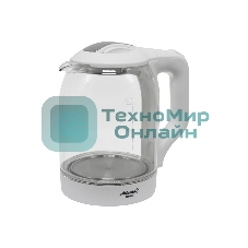 Чайник электрический Atlanta ATH-2466 (белый) стеклянный