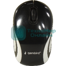 Мышь беспроводная Gembird MUSW-610 черный, 1200 dpi, радиоканал, USB, кнопки - 3