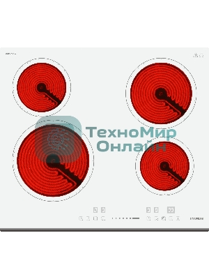 Варочная поверхность Hyundai HHE 6452 WG, белый
