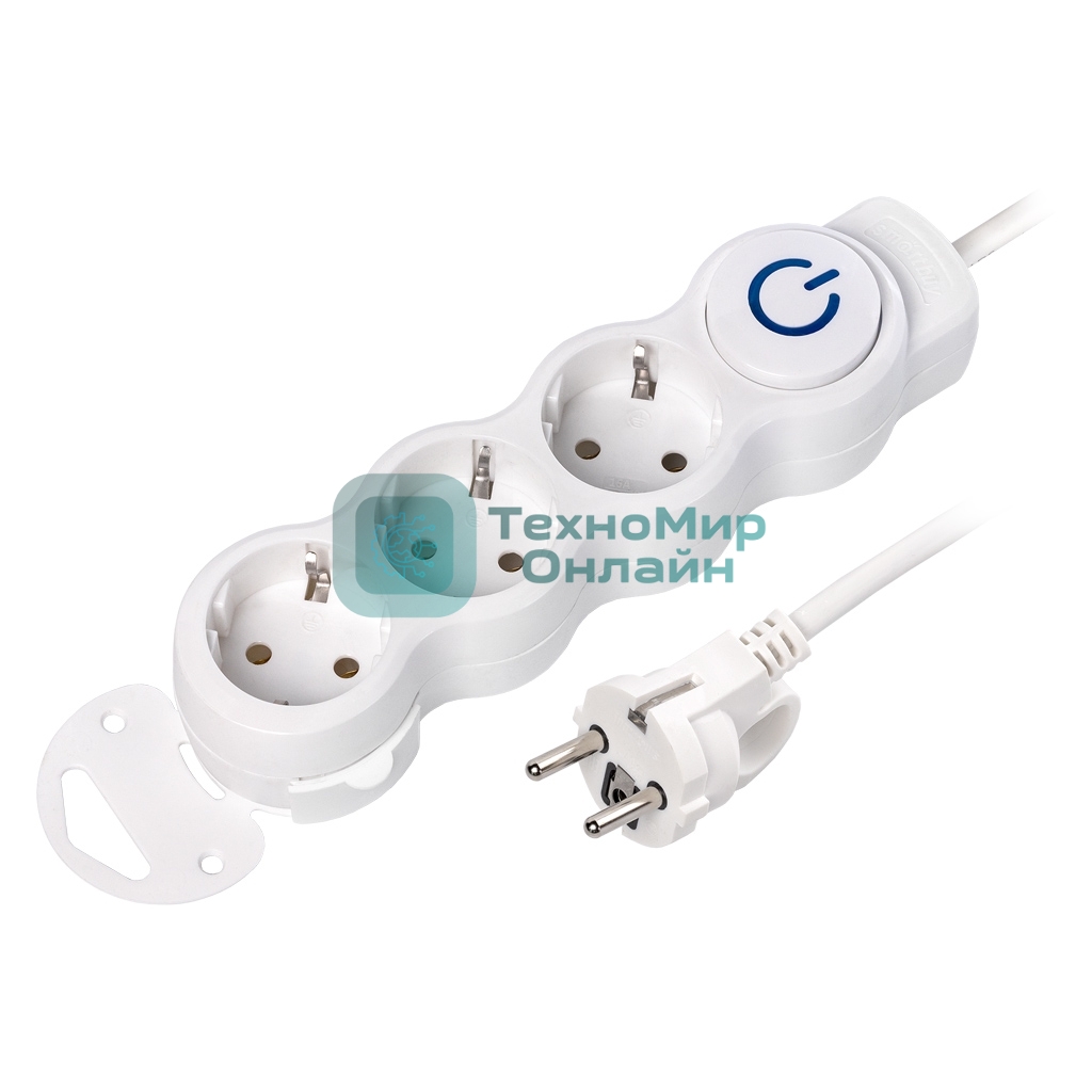 Удлинитель Smartbuy (SBE-16-3-07m-ZS) 3 роз х 7,0 м - белый