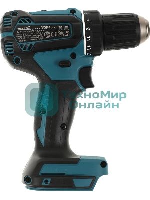 Дрель-шуруповерт Makita DDF485Z, 18 В, 0 Ач, 50 Нм, бесщеточный
