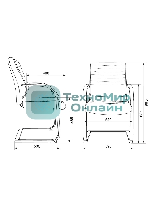 Кресло компьютерное Бюрократ T-8010-LOW-V/BLACK черный, искусственная кожа