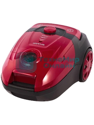Пылесос Sharp ECKB19RR, красный/черный, 350/1900 Вт, уборка сухая, пылесборник мешок 2.3 л