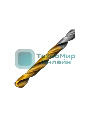 Сверло спиральное по металлу Denzel 3,5 x 70 мм, Р6М5, Golden Tip, 2 шт.