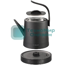 Чайник электрический Hyundai HYK-S5503 1 л, 1200 Вт, титан/титановый корпус: металл