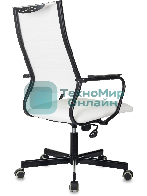 Кресло руководителя Бюрократ CH BALANCE белый экокожа крестов. металл черный