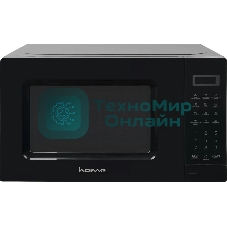 Микроволновая печь HOME HDM207BB черный, 20 л, 700 Вт, переключатели - кнопки, поворотный механизм