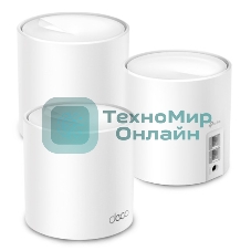 Бесшовный Mesh роутер TP-Link Deco X10 (DECO X10(3-PACK)) AX1500 10/100/1000BASE-TX белый (упак.:3шт)