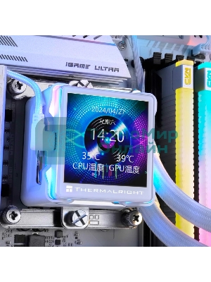 Система жидкостного охлаждения Thermalright Elite Vision 360 (360mm, LED, White, ARGB/Fans: 3x120mm, 69CFM, 27dBA, 2150RPM/Pump height 63mm, Rad thickness 27mm/S: 1700, 1200, 1851, 115X, 2011, 2066, AM5, AM4)