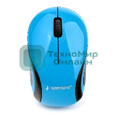 Мышь беспроводная Gembird MUSW-620 синий, 1200 dpi, радиоканал, USB, кнопки - 3