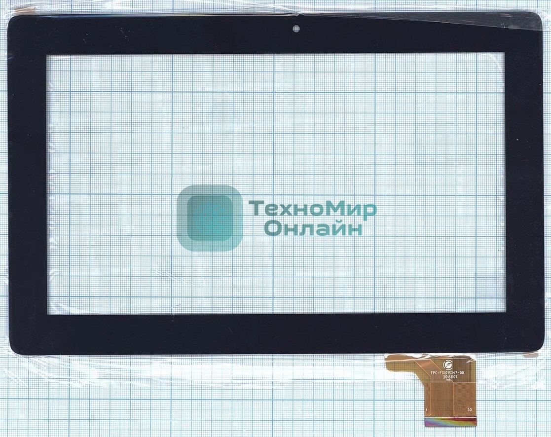 Сенсорное стекло (тачскрин) FPC-FC101S347-00, черное