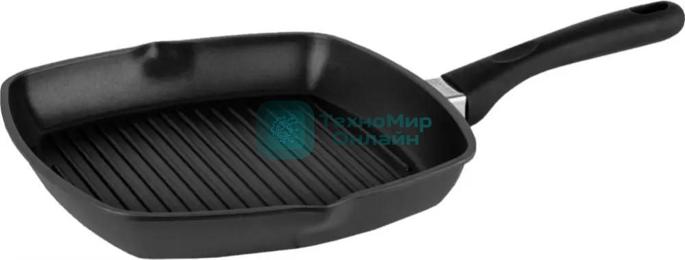 Сковорода-гриль Rondell Patron RDA-1443, 28 см, без крышки, серый