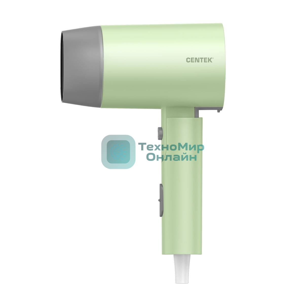 Фен Centek CT-2203 зеленый, 1600 Вт, компактный, ионизация