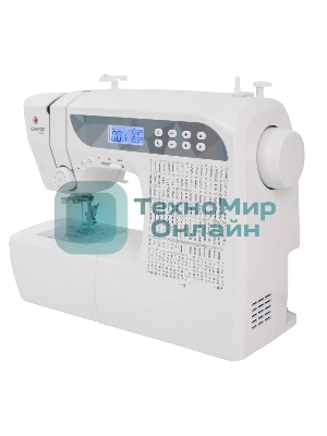 Швейная машина Comfort 1001 200 операций, 9 видов петель, жк дисплей, нитевдеватель, горизонтальный челнок, русск./англ. алфавит, плавная регулировка скорости на корпусе, регулятор давления лапки, нитевдеватель, возможность шитья двойной иглой, возможность шитья без педали.