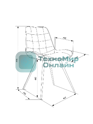 Стул для дома Бюрократ CH-K2_4 комплект 4 шт св. серый Holland 09 металл черный на ножках