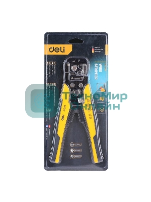 Инструмент многофункциональный для зачистки проводов (стриппер) 3-в-1 Deli DL2018 175мм, диапазон зачистки 0,6-2,6 мм, пружина с автоматическим возвратом