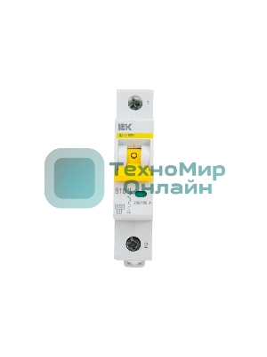 Выключатель автоматический IEK MVA31-1-010-B 10A тип B 6kA 1П 230В 1мод белый (упак.:1шт)