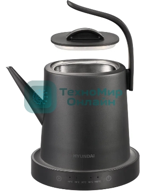 Чайник электрический Hyundai HYK-S5503 1 л, 1200 Вт, титан/титановый корпус: металл